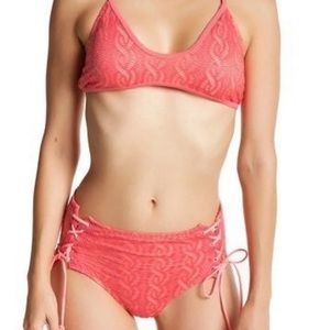 YMI Crochet Tie Back High Waisted Bikini